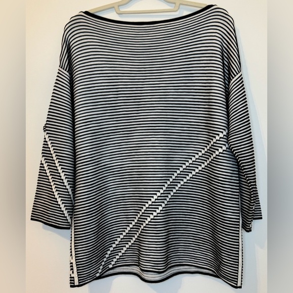 Lafayette 148 New York Women’s Bateau Neck Knit Top Size L - Picture 4 of 6